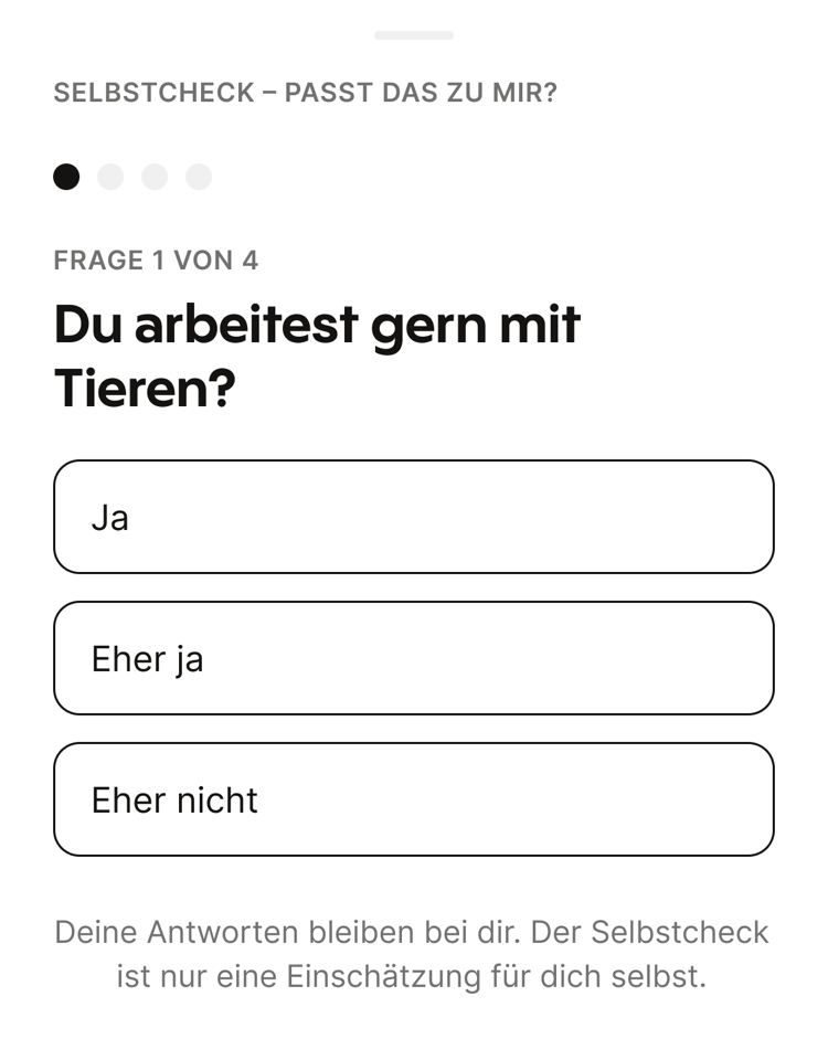 Question screen