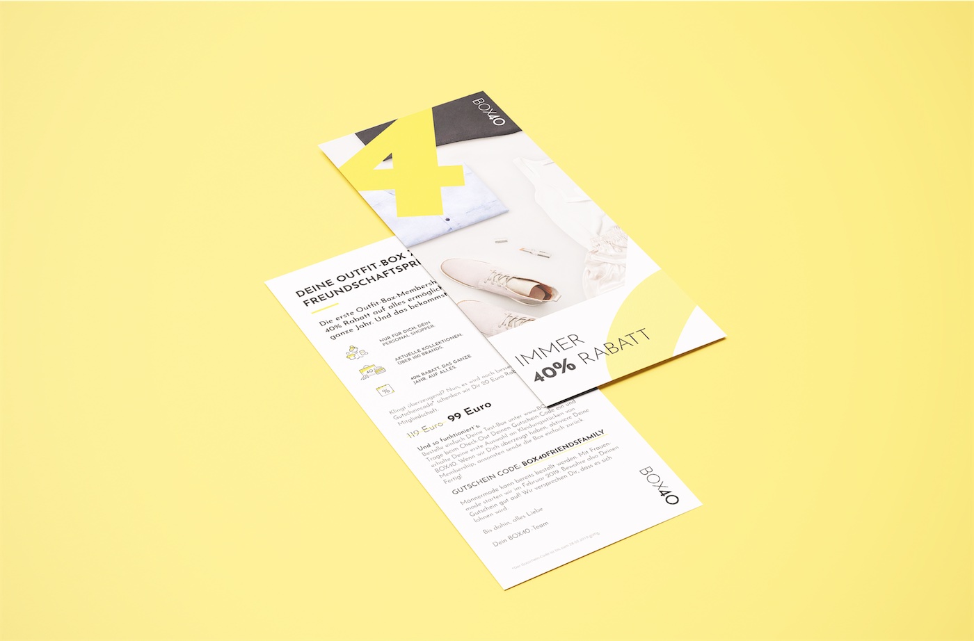 BOX40 flyer »Immer 40 % Rabatt«