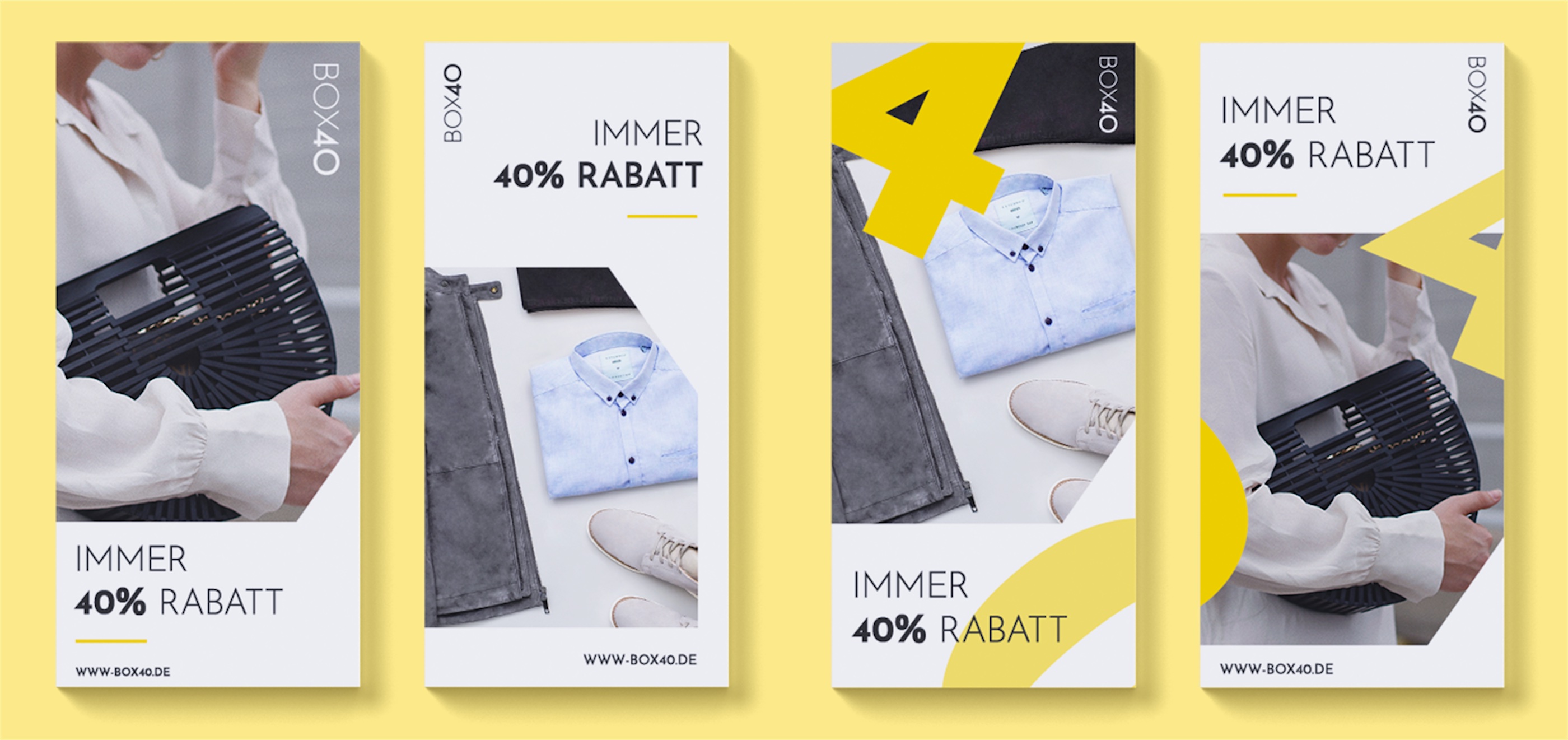 Series of four BOX40 flyers