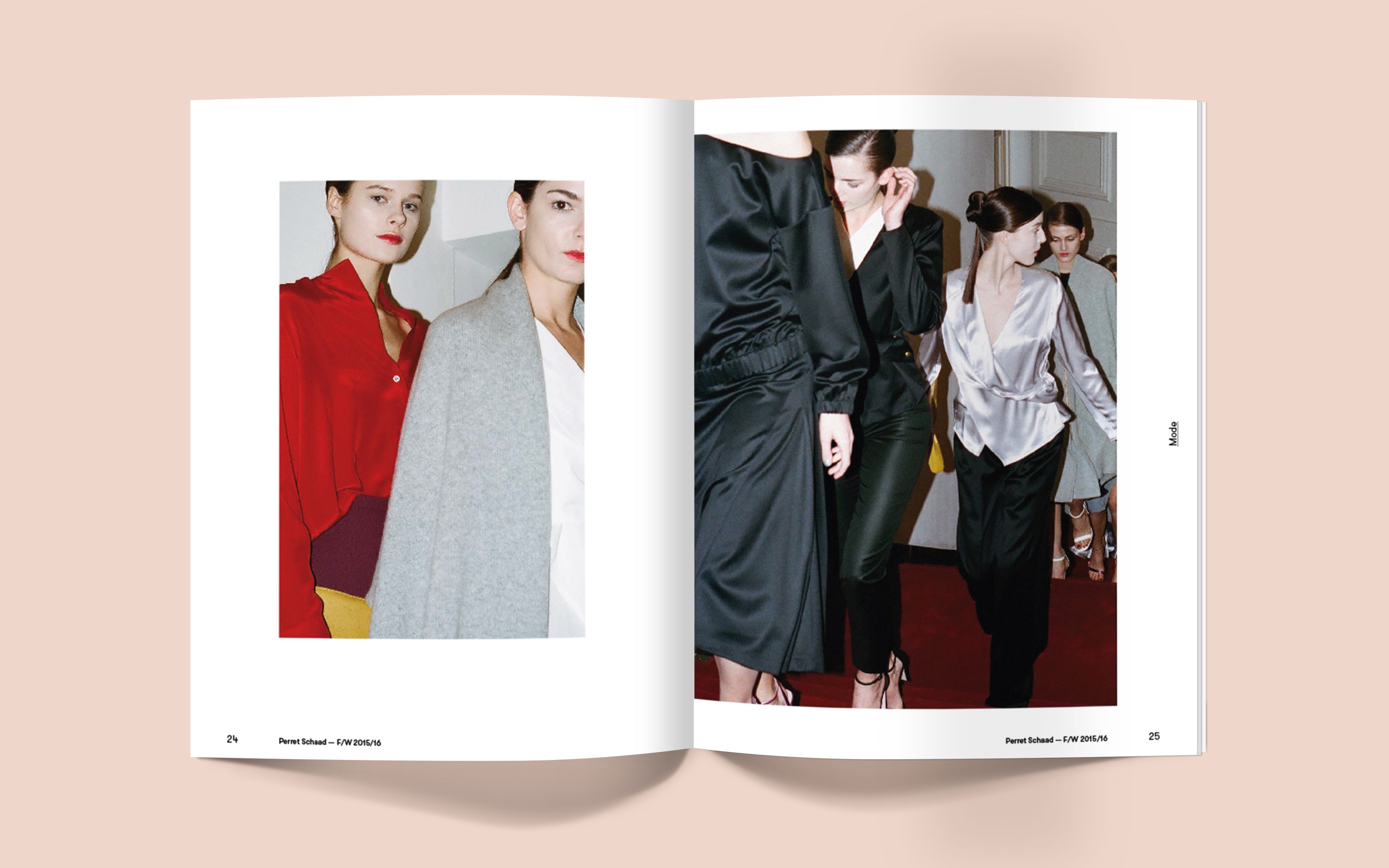 Book spread with runway photos