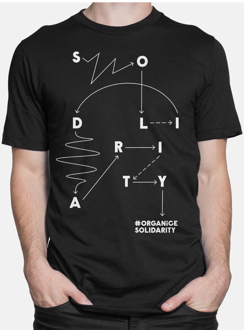T-shirt with »Solidarity« lettering